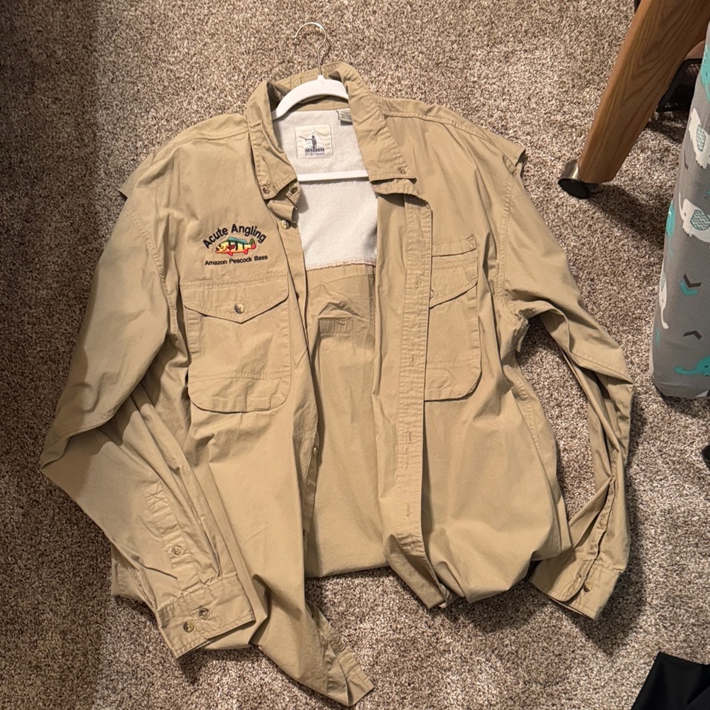 Tan fishing shirt
